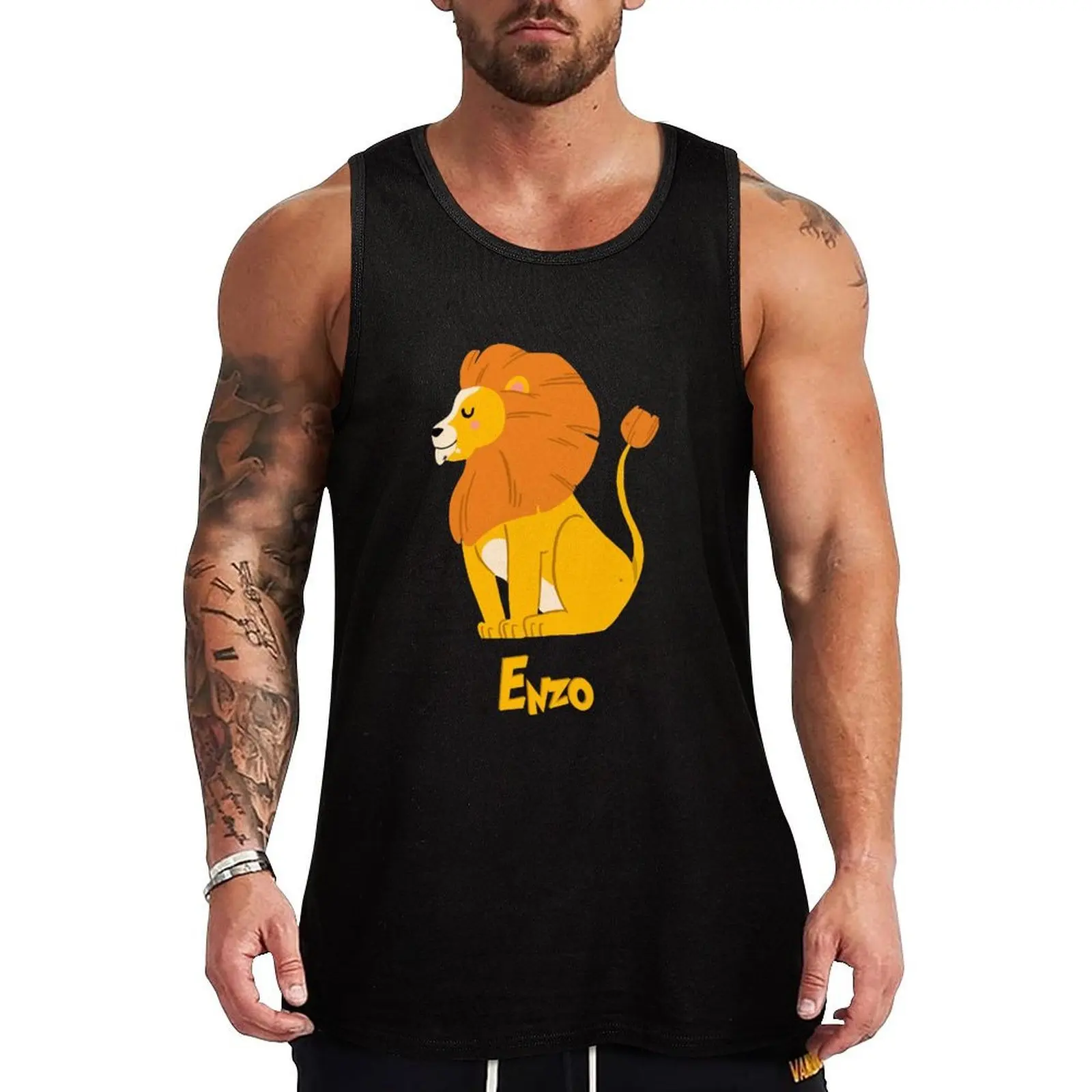 Enzo Lion Baby Boy Wild Animal Name Tank Top Creative Graphic Tank Top Art Print Sleeveless Shirt
Enzo Lion Baby Boy Wild Animal Name Tank Top Creative Graphic Tank Top Art Print Sleeveless Shirt