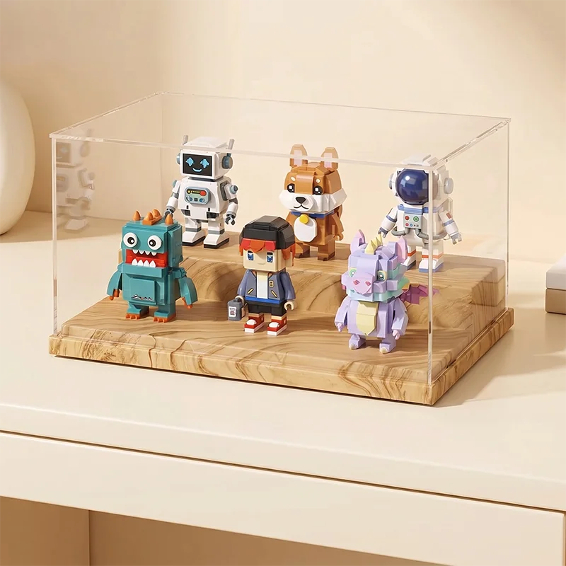 Clear Acrylic Dustproof Display Case with Wood Base for Mini Figures Building Blocks Collectibles for Lego Style Collectors
Clear Acrylic Dustproof Display Case with Wood Base for Mini Figures Building Blocks Collectibles for Lego Style Collectors