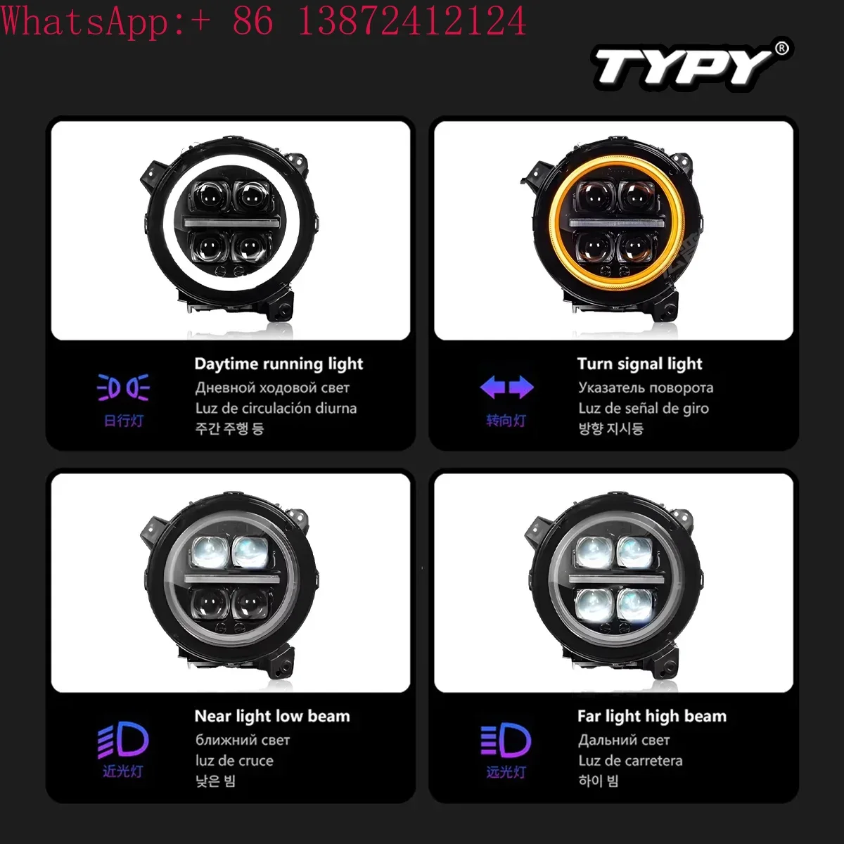 TYPY Car Lights for Jeep Wrangler JL Headlight 2018-2024 LED Projetor Head Lamp Daytime Running Light Automotive Accessories
TYPY Car Lights for Jeep Wrangler JL Headlight 2018-2024 LED Projetor Head Lamp Daytime Running Light Automotive Accessories