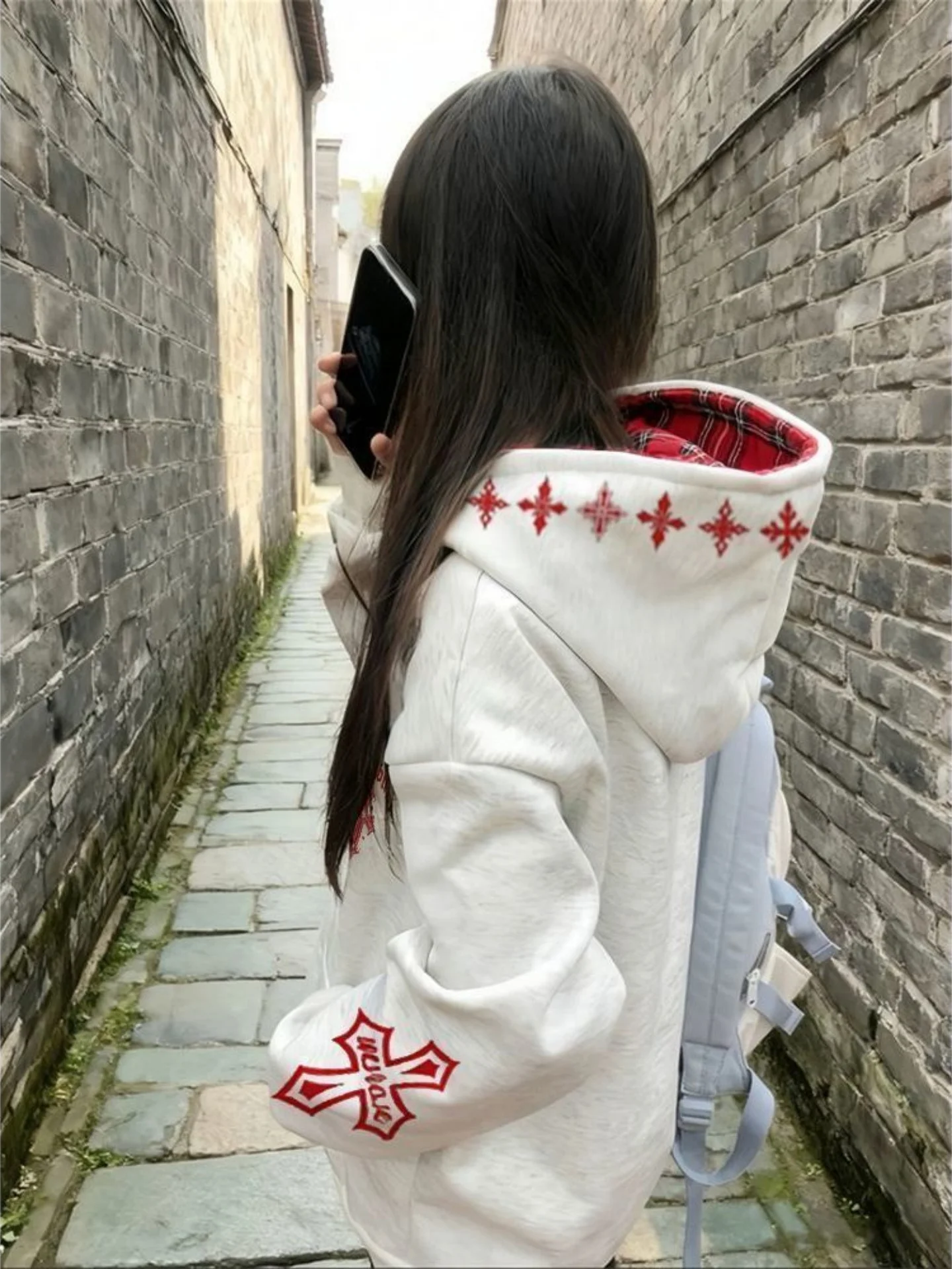 Korean Retro Plaid Splicing Hoodie Women's Oversize Fce Thiened Couple Cap Sweater Outerwear Long Sve Regular Fit
Korean Retro Plaid Splicing Hoodie Women's Oversize Fce Thiened Couple Cap Sweater Outerwear Long Sve Regular Fit