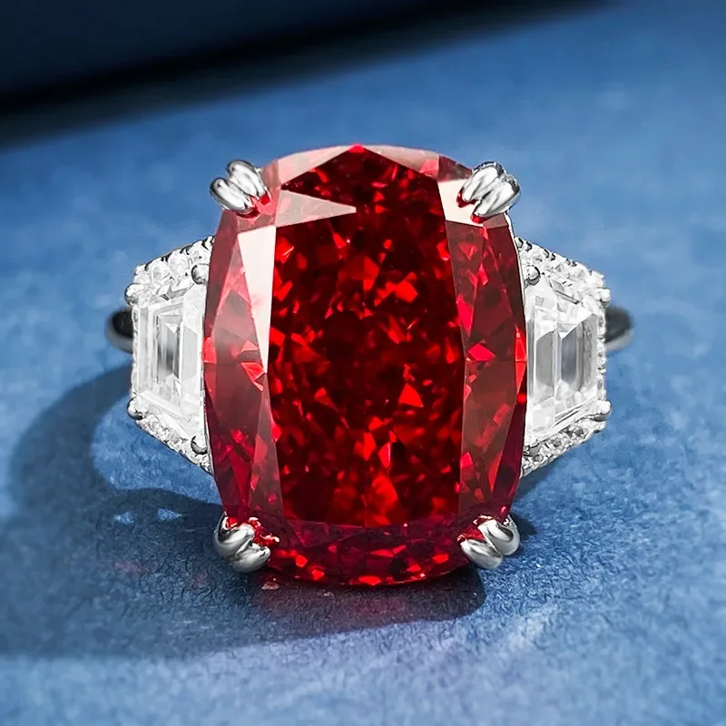 Vintage Cushion Cut 8ct Ruby Diamond Ring 100% Real 925 Sterling Silver Party Wedding Band Rings for Women Engagement Jewelry
Vintage Cushion Cut 8ct Ruby Diamond Ring 100% Real 925 Sterling Silver Party Wedding Band Rings for Women Engagement Jewelry