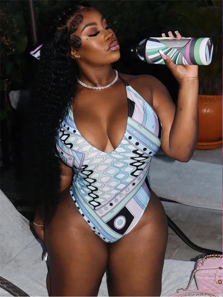 Macheda Sexy Fashion 2 Piece Set Women Geometric Print Low-Neck Backless Bodysuit+Cross Lace-Up Skirts Vacation Beach Party Suit
Macheda Sexy Fashion 2 Piece Set Women Geometric Print Low-Neck Backless Bodysuit+Cross Lace-Up Skirts Vacation Beach Party Suit