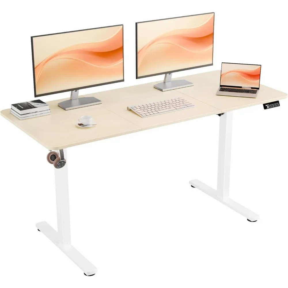 Electric Standing Desk, 55" x 23.6" Height Adjustable Sit Stand Desk with Splice Board for Home Office, Computer Desk Memory Pre
Electric Standing Desk, 55" x 23.6" Height Adjustable Sit Stand Desk with Splice Board for Home Office, Computer Desk Memory Pre