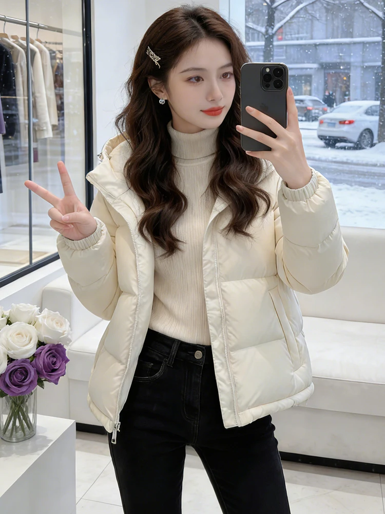 Warm Thiened Winter Jaet Hooded down Cotton Coat Women's Simple Clean Sle Commute Korean Version Long Sve Zipper
Warm Thiened Winter Jaet Hooded down Cotton Coat Women's Simple Clean Sle Commute Korean Version Long Sve Zipper