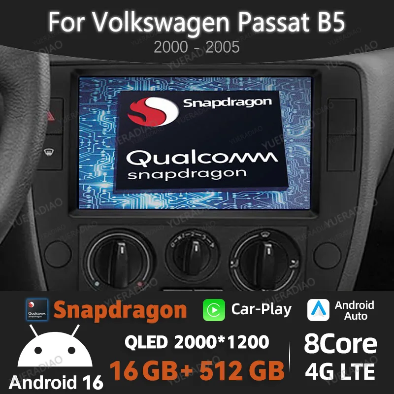 Android 16 Car Radio For Volkswagen Passat B5 2000 - 2005 Multimedia Stereo Video Player 4G WIFI Head Unit Qualcomm GPS NAVI BT
Android 16 Car Radio For Volkswagen Passat B5 2000 - 2005 Multimedia Stereo Video Player 4G WIFI Head Unit Qualcomm GPS NAVI BT