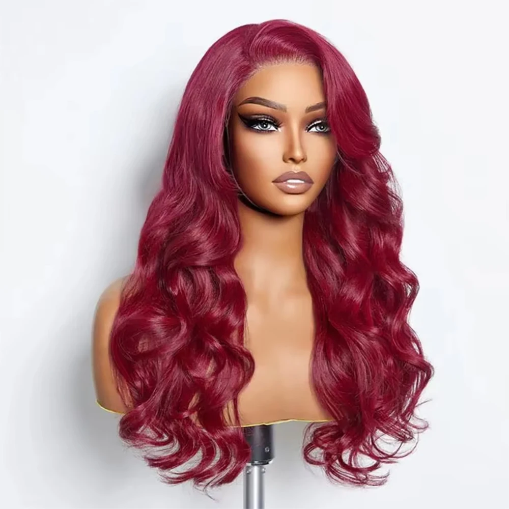 99J Burgundy Body Wave Human Hair Wig 13x6 HD Lace Frontal Wig Human Hair Pre Plucked with Baby Hair Natural Hairline For Women
99J Burgundy Body Wave Human Hair Wig 13x6 HD Lace Frontal Wig Human Hair Pre Plucked with Baby Hair Natural Hairline For Women