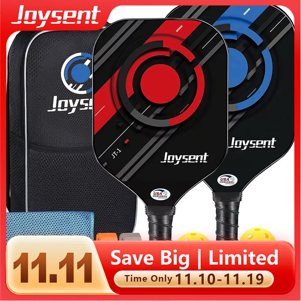Joysent Pickleball Paddles USAPA Approved T300 Carbon Fiber Set of 2 Lightweight Pickle Ball Rackets with 4 Balls 1 Carry Bag
Joysent Pickleball Paddles USAPA Approved T300 Carbon Fiber Set of 2 Lightweight Pickle Ball Rackets with 4 Balls 1 Carry Bag