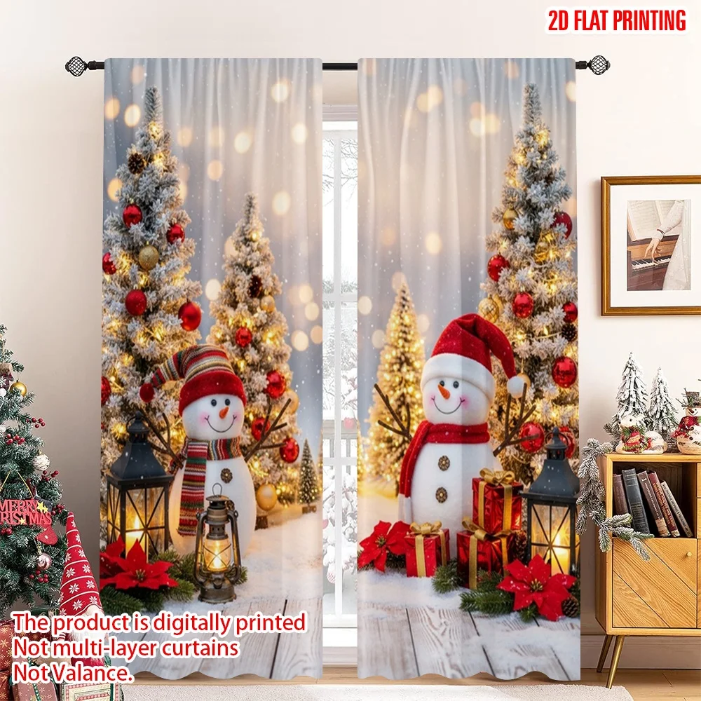2D flat printing 2pcs Christmas Hot Party Curtains Snowman Christmas Tree Winter Holiday Digital Printed Polyester Drapes Party
2D flat printing 2pcs Christmas Hot Party Curtains Snowman Christmas Tree Winter Holiday Digital Printed Polyester Drapes Party