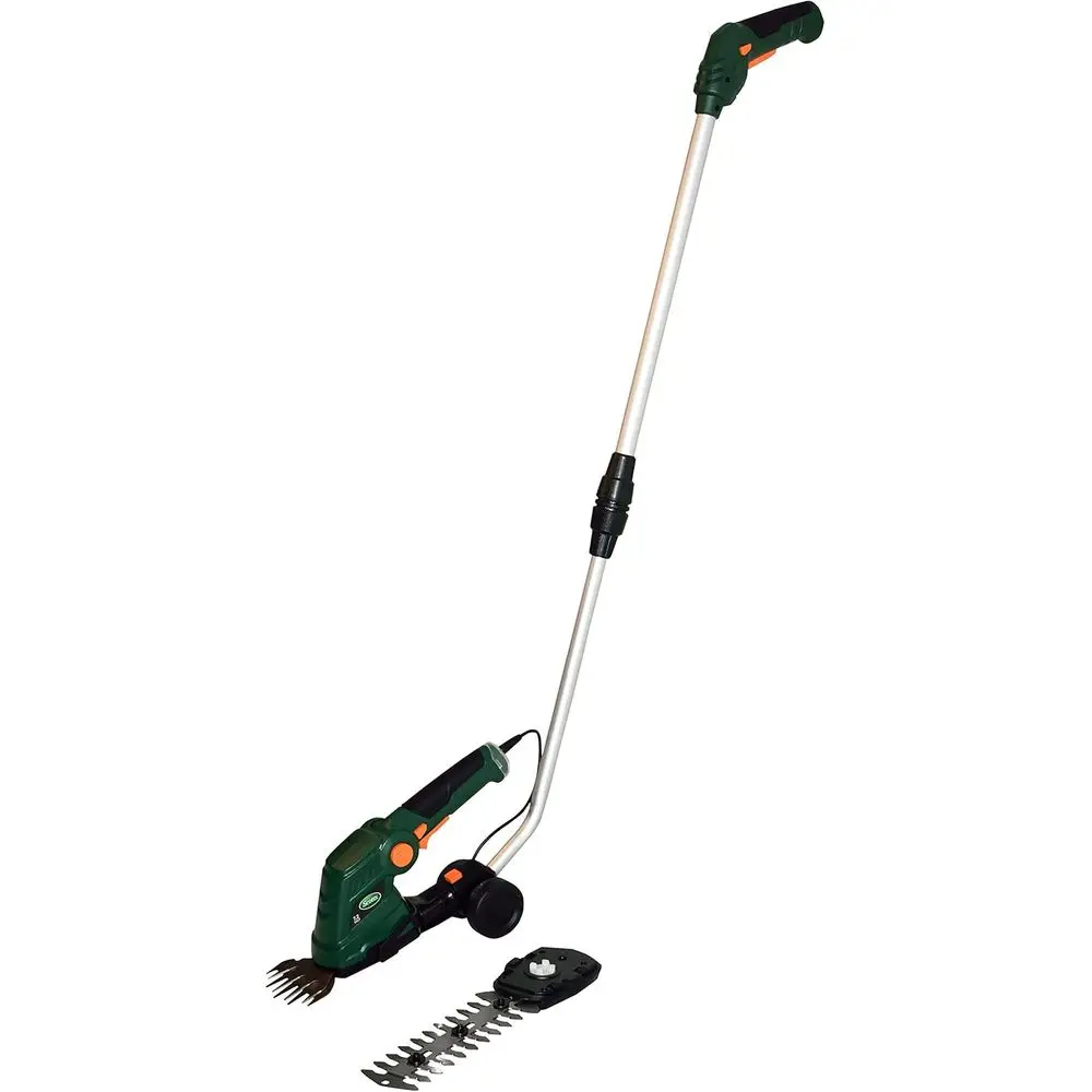 7.5Ah Lithium-Ion Cordless Grass Shear and Shrub Trimmer with Wheeled Extension Handle, Green
7.5Ah Lithium-Ion Cordless Grass Shear and Shrub Trimmer with Wheeled Extension Handle, Green