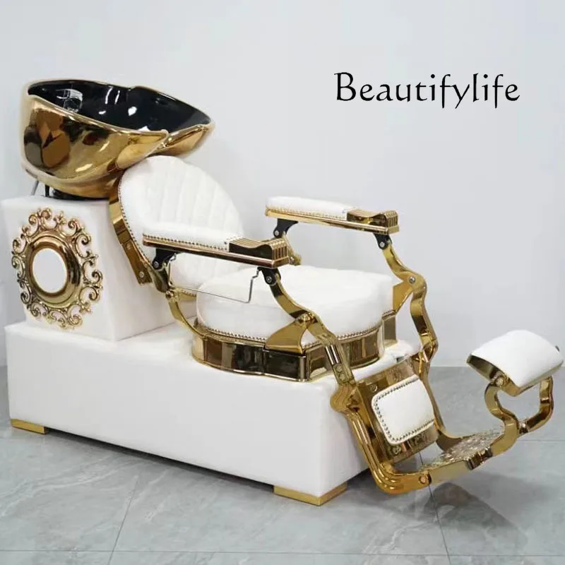 Nordic seated shampoo bed High-end semi-reclining flush bed for barber shops Multifunctional seated bed
Nordic seated shampoo bed High-end semi-reclining flush bed for barber shops Multifunctional seated bed