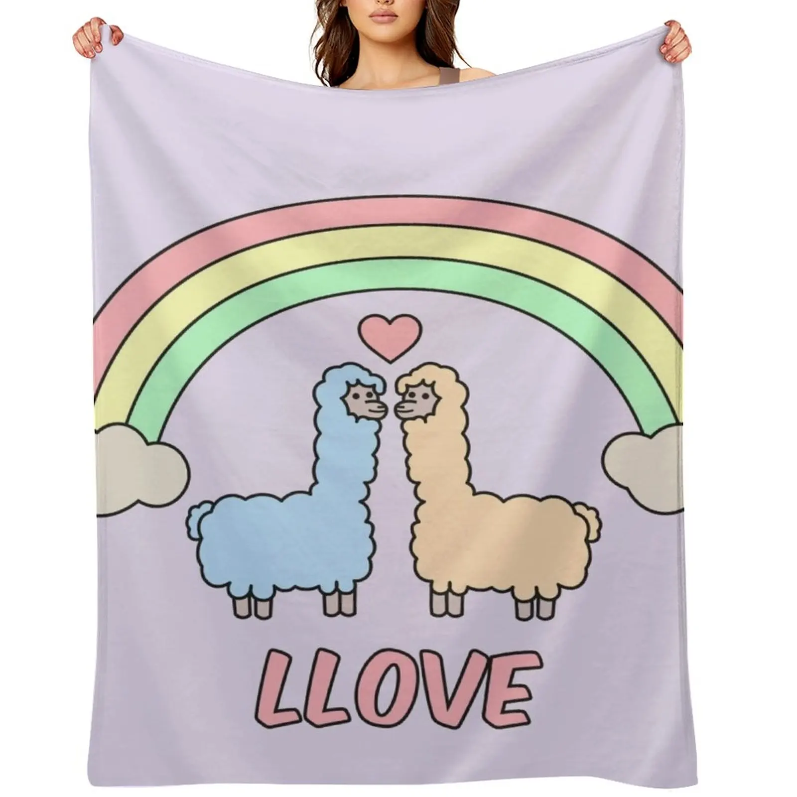 LLama Love Cute Rainbow Throw Blanket Summer Beddings for winter Luxury Designer Cute Plaid Blankets
LLama Love Cute Rainbow Throw Blanket Summer Beddings for winter Luxury Designer Cute Plaid Blankets
