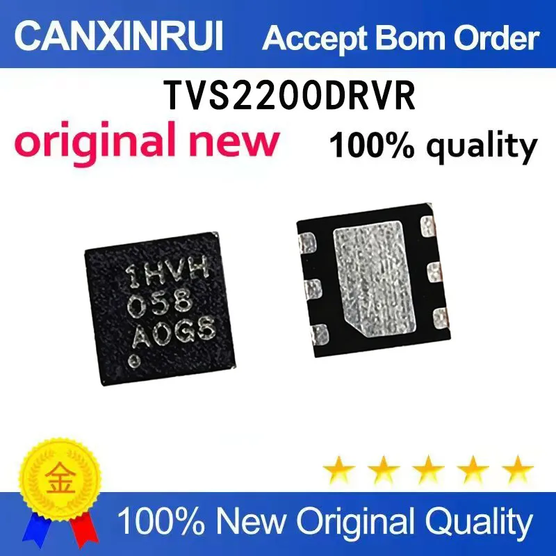 (5-100 pieces)Brand new original TVS2200DRVR WSON-6 silk screen 1HVH suppressor/TVS diode
(5-100 pieces)Brand new original TVS2200DRVR WSON-6 silk screen 1HVH suppressor/TVS diode