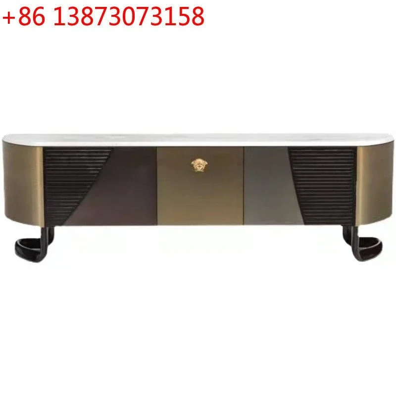 Customized Italian light luxury Hong Kong-style marble metal TV cabinet, simple modern solid wood TV cabinet
Customized Italian light luxury Hong Kong-style marble metal TV cabinet, simple modern solid wood TV cabinet