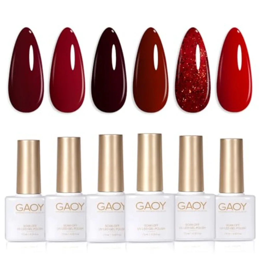 Burgundy Red Gel Nail Polish Set 6 Colors Including Dark Cherry Wine Red Gel Polish Kit U V LED Soak Off Home DIY Manicure Nail
Burgundy Red Gel Nail Polish Set 6 Colors Including Dark Cherry Wine Red Gel Polish Kit U V LED Soak Off Home DIY Manicure Nail