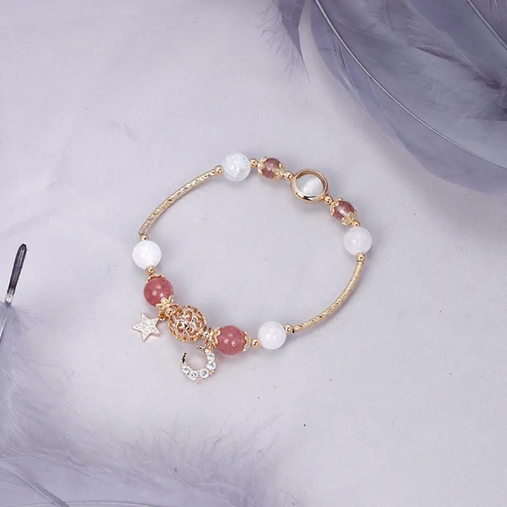 Lady Bracelet Star Moon Bracelet Elegant Women's Bracelet with Star Moon Pendant Rhinestone Accents for Shopping for Ladies
Lady Bracelet Star Moon Bracelet Elegant Women's Bracelet with Star Moon Pendant Rhinestone Accents for Shopping for Ladies