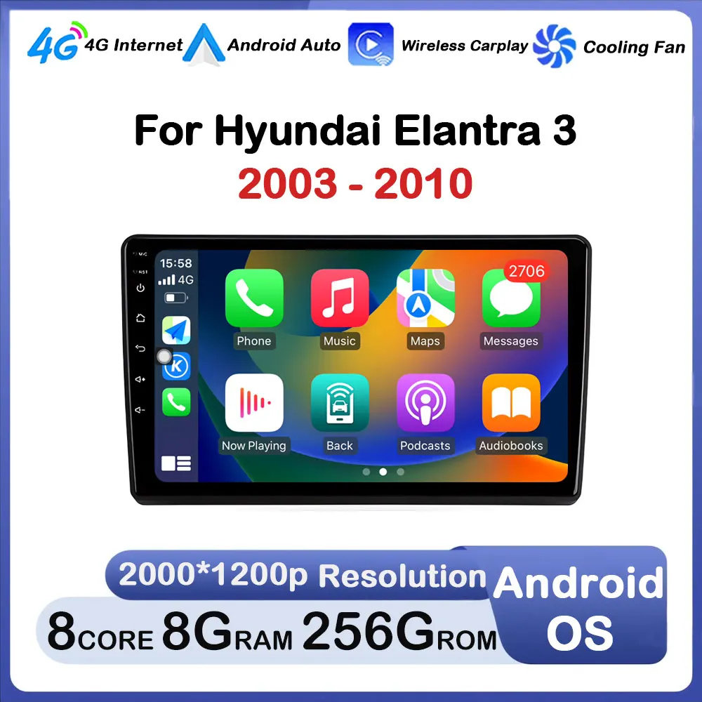 Car Radio Video Multimedia Player for Hyundai Elantra 3 2003 - 2010 Android OS GPS Navigation WIFI Bluetooth QLED Touch Screen
Car Radio Video Multimedia Player for Hyundai Elantra 3 2003 - 2010 Android OS GPS Navigation WIFI Bluetooth QLED Touch Screen