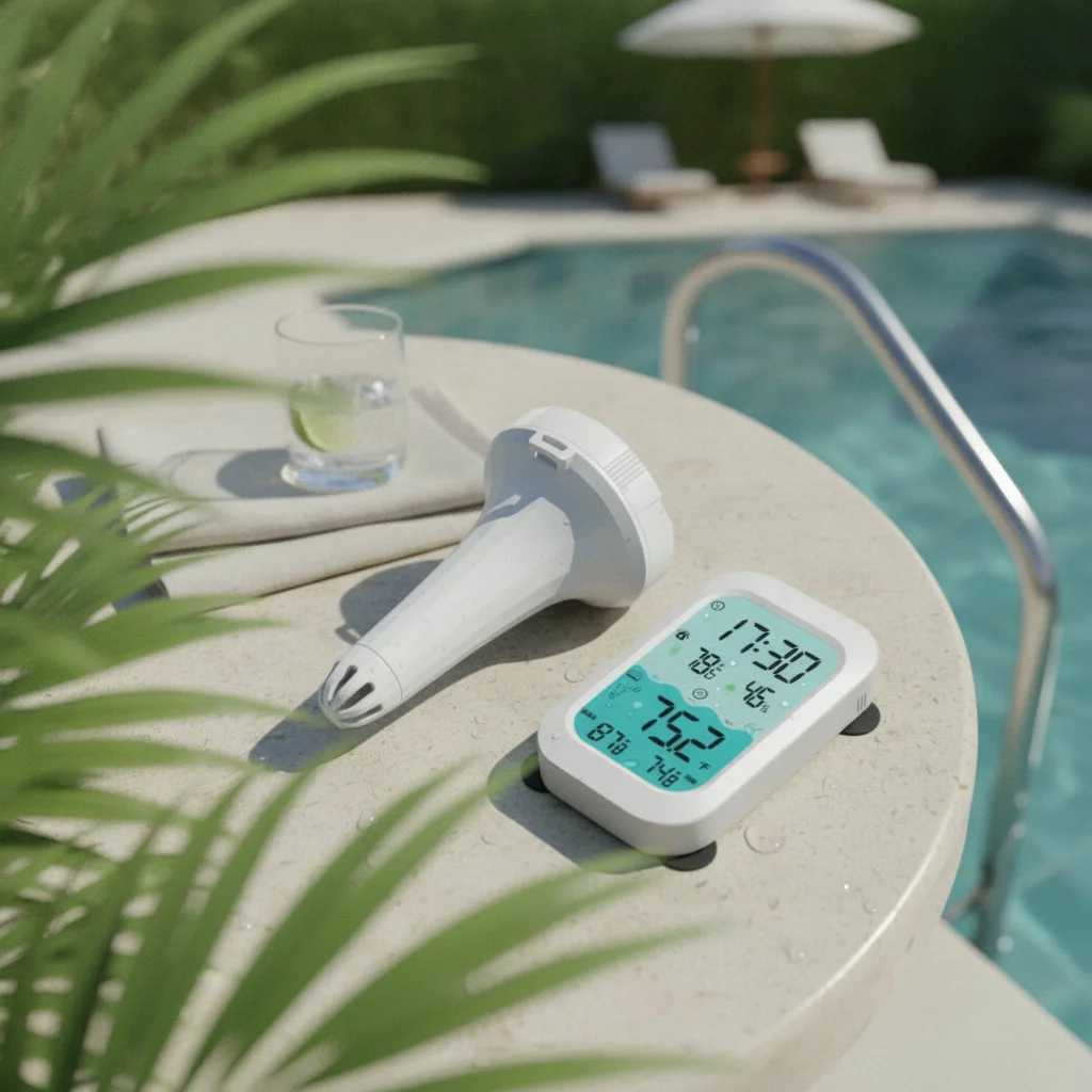 Wireless Pool Thermometer Clear-View Wireless Pool Temperature Monitor Floating Digital Thermometer 3 Channel Cyclic Display
Wireless Pool Thermometer Clear-View Wireless Pool Temperature Monitor Floating Digital Thermometer 3 Channel Cyclic Display