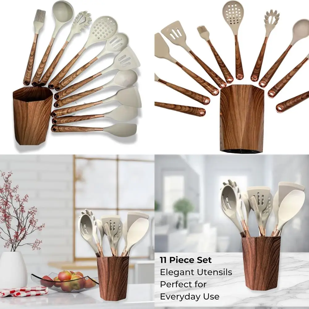 Heat-Resistant Silicone Kitchen Tools Set: 11-Piece Non-Stick, BPA-Free with Comfort Grip
Heat-Resistant Silicone Kitchen Tools Set: 11-Piece Non-Stick, BPA-Free with Comfort Grip