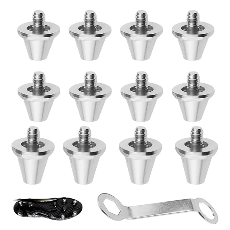 12PCS M5 High Hardness Aluminum Metal Football Studs, 11/13/15mm Replacement for Rugby Boots SG, Durable Anti-Slip for Soccer
12PCS M5 High Hardness Aluminum Metal Football Studs, 11/13/15mm Replacement for Rugby Boots SG, Durable Anti-Slip for Soccer