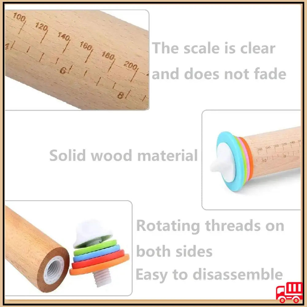 Reliable Adjustable Wood Rolling Pin With Removable Rings,Dough Roller,For Baking,Pizza And Cookies,Home Kitchen Baking Tool
Reliable Adjustable Wood Rolling Pin With Removable Rings,Dough Roller,For Baking,Pizza And Cookies,Home Kitchen Baking Tool