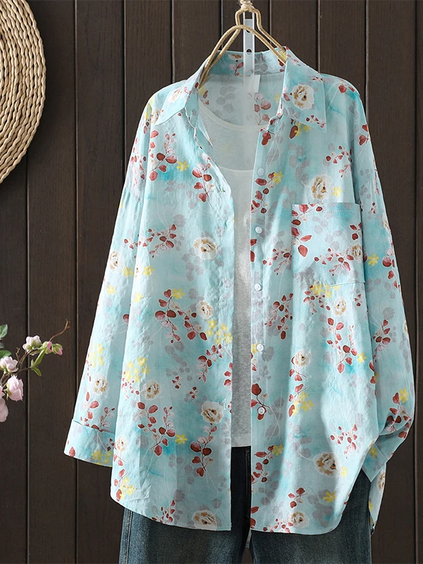 Retro Print Long Sleeve Shirt Women's Loose Fit Casual Single Button Stand Collar Top Spring 2026 Fashion Casual Wear
Retro Print Long Sleeve Shirt Women's Loose Fit Casual Single Button Stand Collar Top Spring 2026 Fashion Casual Wear