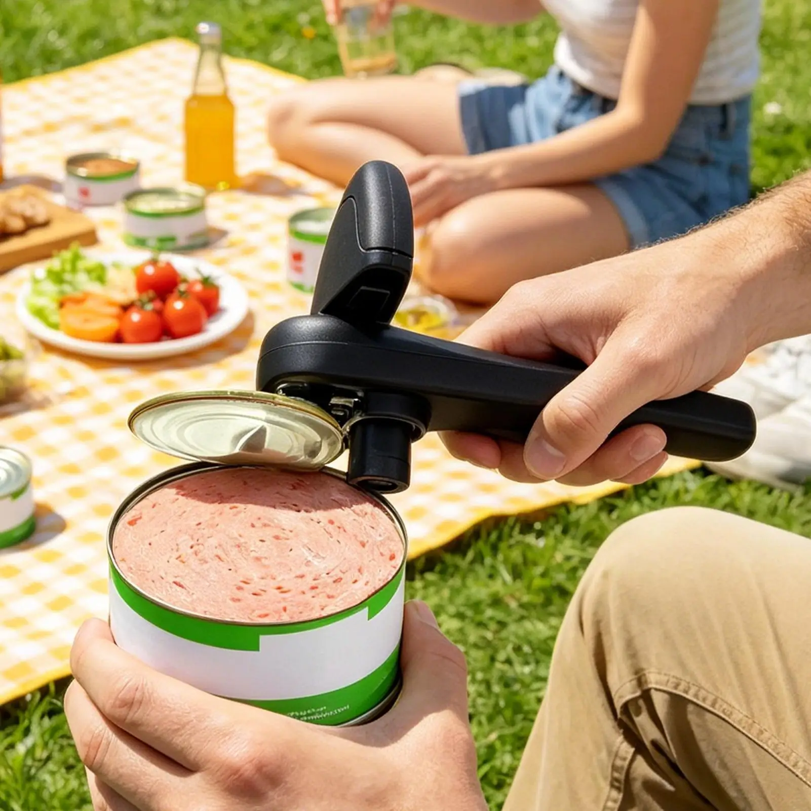 Can Opener 4 in 1 Portable Manual Kitchen Tool Bottle Opener with Anti-Slip Handle for Beer Can Beverage Water Jar Kitchen Bar
Can Opener 4 in 1 Portable Manual Kitchen Tool Bottle Opener with Anti-Slip Handle for Beer Can Beverage Water Jar Kitchen Bar