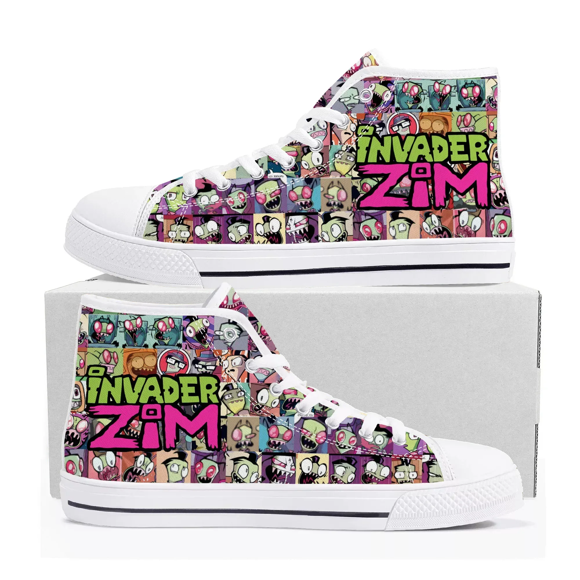 Hot Animation Invader High Top Sneakers Cartoon Zim Mens Womens Teenager High Quality Canvas Shoes Casual Tailor Made Sneaker
Hot Animation Invader High Top Sneakers Cartoon Zim Mens Womens Teenager High Quality Canvas Shoes Casual Tailor Made Sneaker
