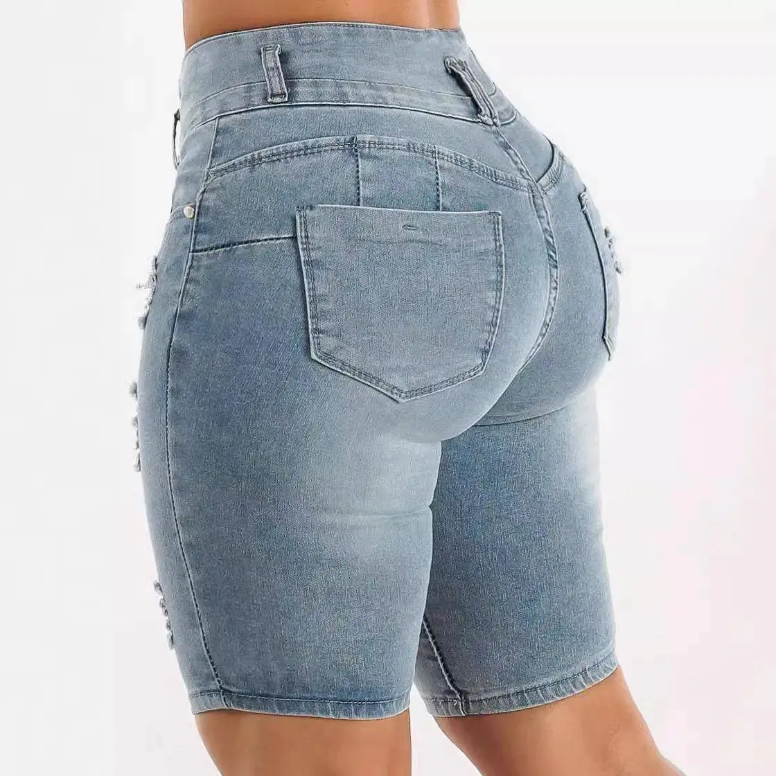 Sexy Versatile High Waist Short Straight Leg Denim Jeans for Women with Frayed Hem Cross-Border Summer New Arrival
Sexy Versatile High Waist Short Straight Leg Denim Jeans for Women with Frayed Hem Cross-Border Summer New Arrival