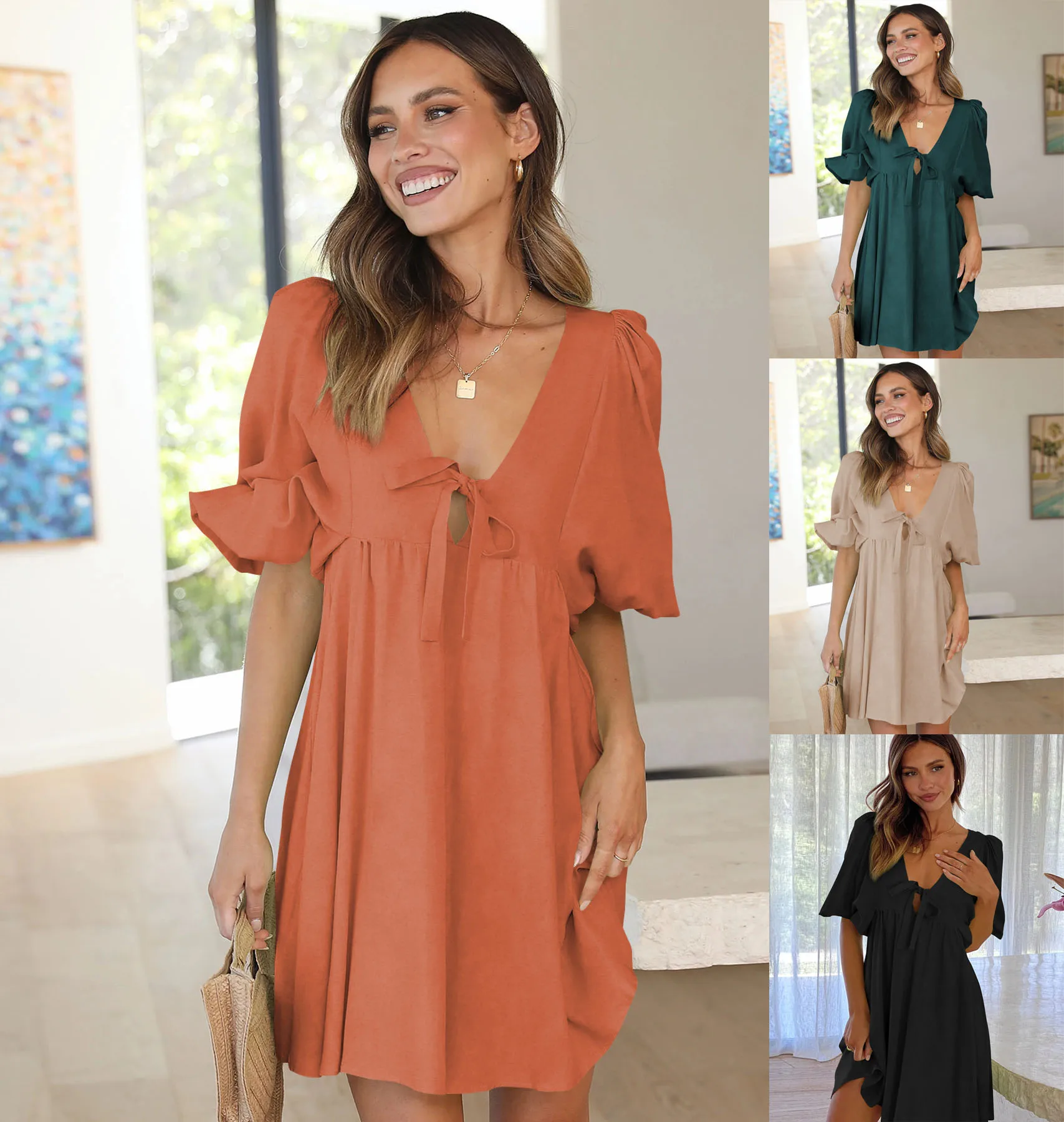 2024 Women's Spring and Summer New Arrival Eurolish Style Ladies Fashion V-neck Casual Dresses Evening Party Daily Wear Dresses
2024 Women's Spring and Summer New Arrival Eurolish Style Ladies Fashion V-neck Casual Dresses Evening Party Daily Wear Dresses