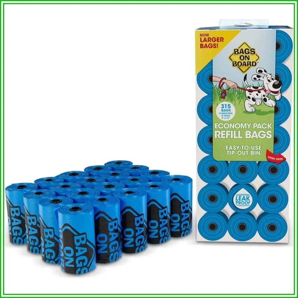 Leak Proof Dog Poop Bags, 9x14 Inches, 315 Count, Strong & Thick, Blue Waste Bags for Large Dogs
Leak Proof Dog Poop Bags, 9x14 Inches, 315 Count, Strong & Thick, Blue Waste Bags for Large Dogs