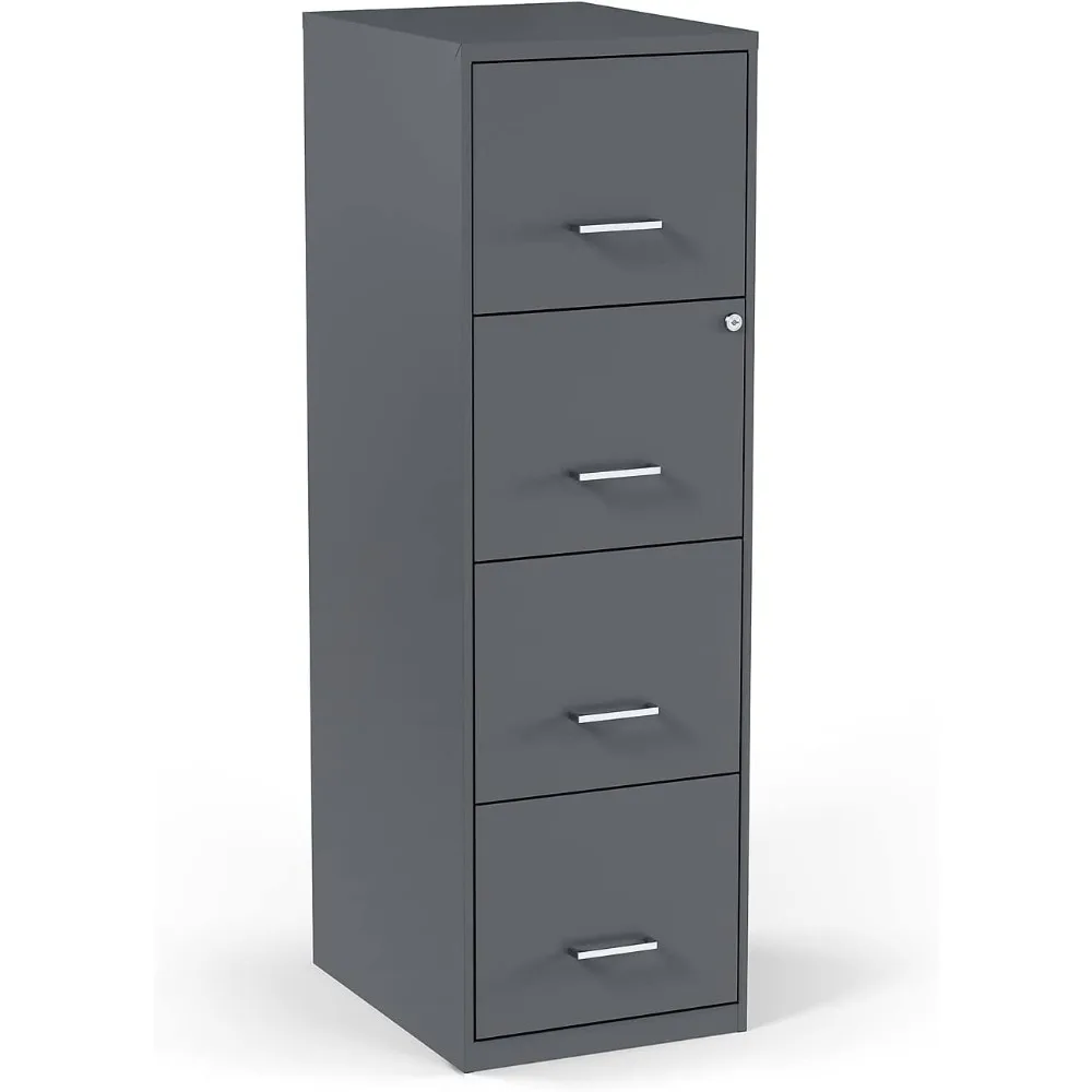 4-Drawer Vertical File Cabinet, Letter Size Documents, Lockable, 18.9" D x 14.3" W x 45.8" H, Charcoal
4-Drawer Vertical File Cabinet, Letter Size Documents, Lockable, 18.9" D x 14.3" W x 45.8" H, Charcoal