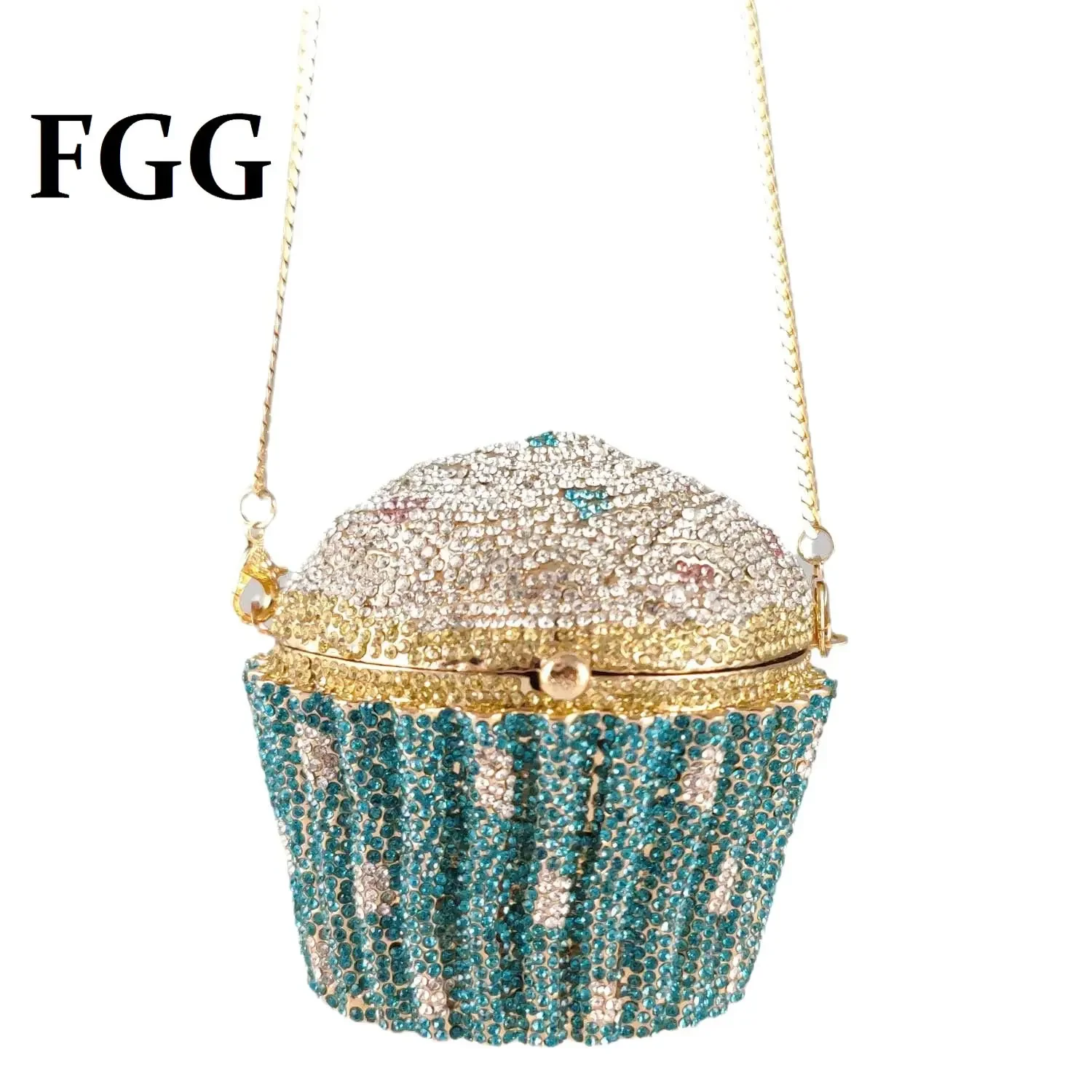 Boutique De FGG Women Blue Cupcake Evening Bag Crystal Clutch Purses Wedding Bridal Rhinestone Clutch Bag Party Minaudiere Bag
Boutique De FGG Women Blue Cupcake Evening Bag Crystal Clutch Purses Wedding Bridal Rhinestone Clutch Bag Party Minaudiere Bag