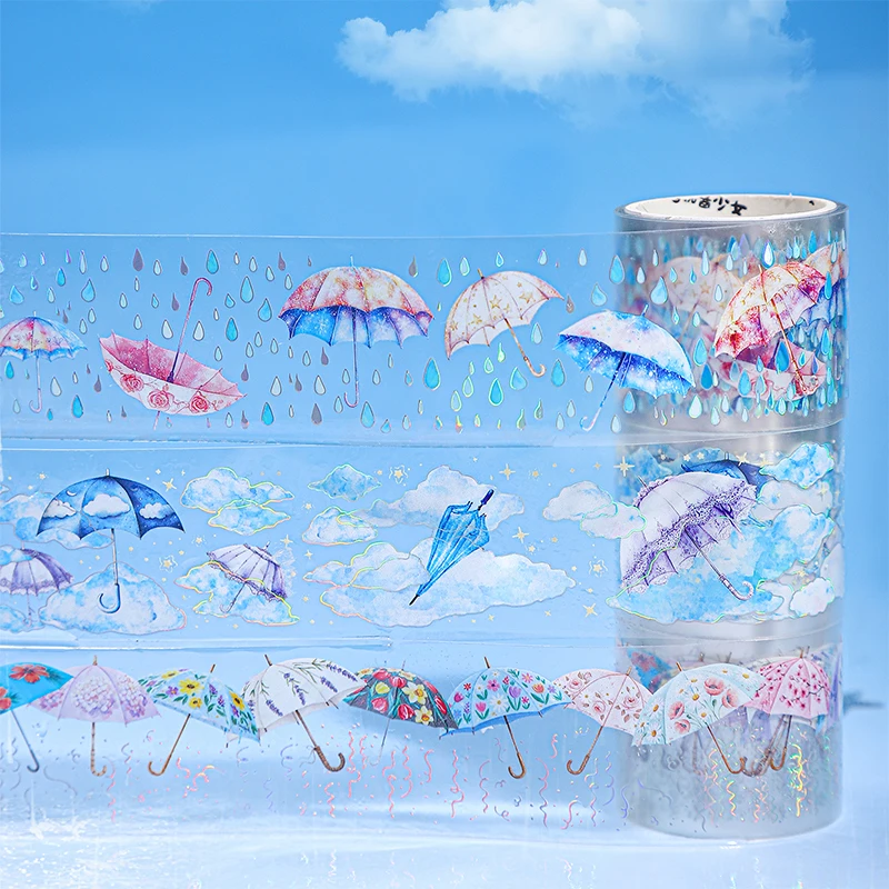 Journal GO 3.5x200cm Umbrella Time Laser Silver PET Masking Tape DIY Cup Photo Frame Diary Journal Scrapbooking Masking Tape
Journal GO 3.5x200cm Umbrella Time Laser Silver PET Masking Tape DIY Cup Photo Frame Diary Journal Scrapbooking Masking Tape