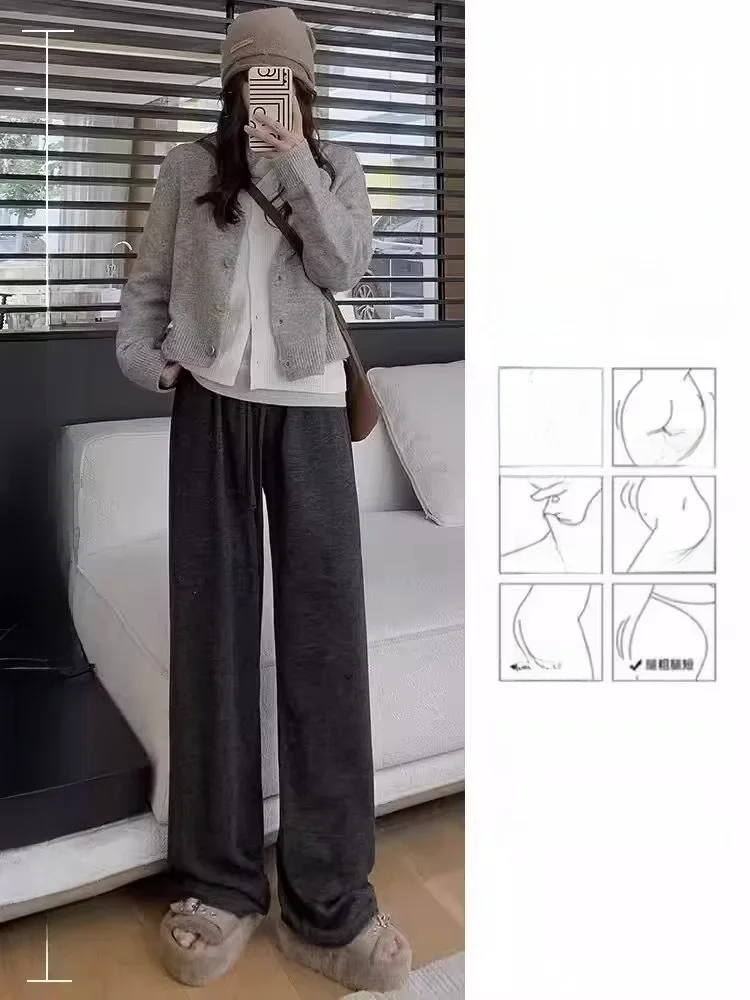 Мягкие драпированные брюки с высокой талией, повседневные широкие брюки на подкладке для женщин, удобные дышащие корейские брюки
Мягкие драпированные брюки с высокой талией, повседневные широкие брюки на подкладке для женщин, удобные дышащие корейские брюки