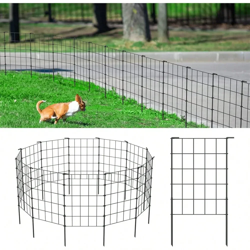 Decorative Garden Fence Fencing, Rustproof Metal Wire Border Animal Barrier For Dog, Flower Edging For Yard Patio, Grid, Black
Decorative Garden Fence Fencing, Rustproof Metal Wire Border Animal Barrier For Dog, Flower Edging For Yard Patio, Grid, Black