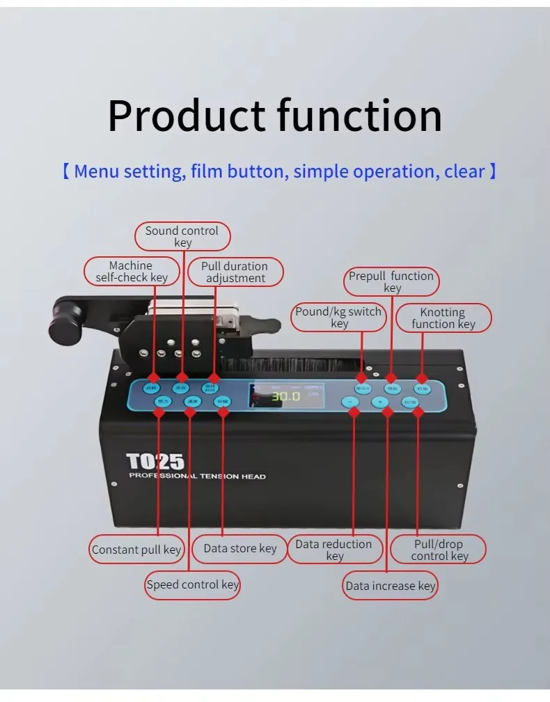 Professional Electronic Digital Computer Tension Head For Racket Stringing Machine With Full Function
Professional Electronic Digital Computer Tension Head For Racket Stringing Machine With Full Function