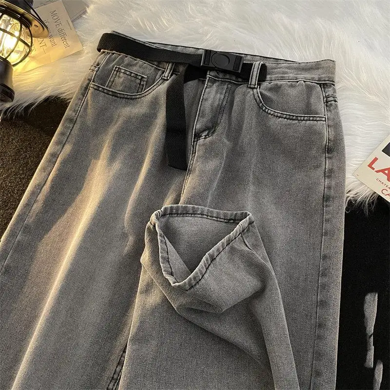 Spring Summer Men's Loose Straight Leg Jeans Black Grey Versatile Retro American Wide Leg Casual Pants Trendy Youth Style
Spring Summer Men's Loose Straight Leg Jeans Black Grey Versatile Retro American Wide Leg Casual Pants Trendy Youth Style