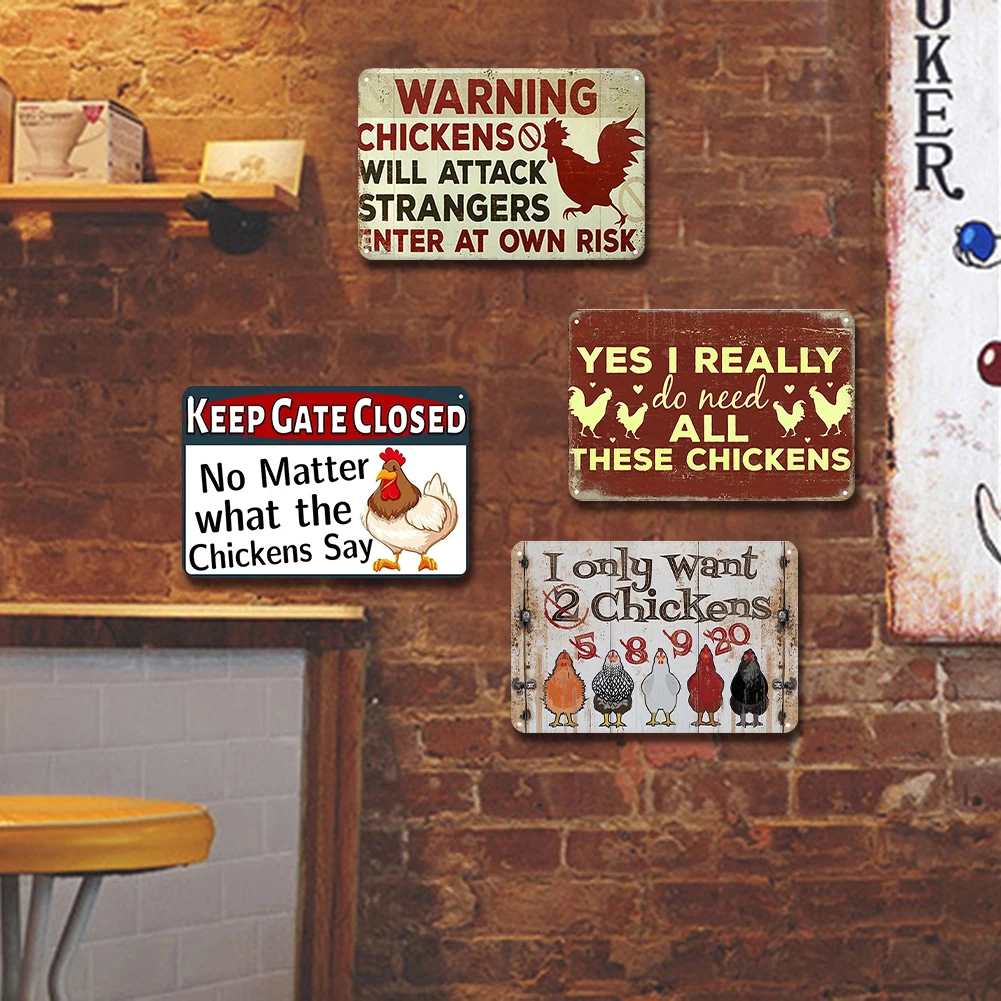 6Pcs Vintage Chicken Metal Tin Sign 2D Metal Wall Art Poster Home Decor 30x20cm
6Pcs Vintage Chicken Metal Tin Sign 2D Metal Wall Art Poster Home Decor 30x20cm