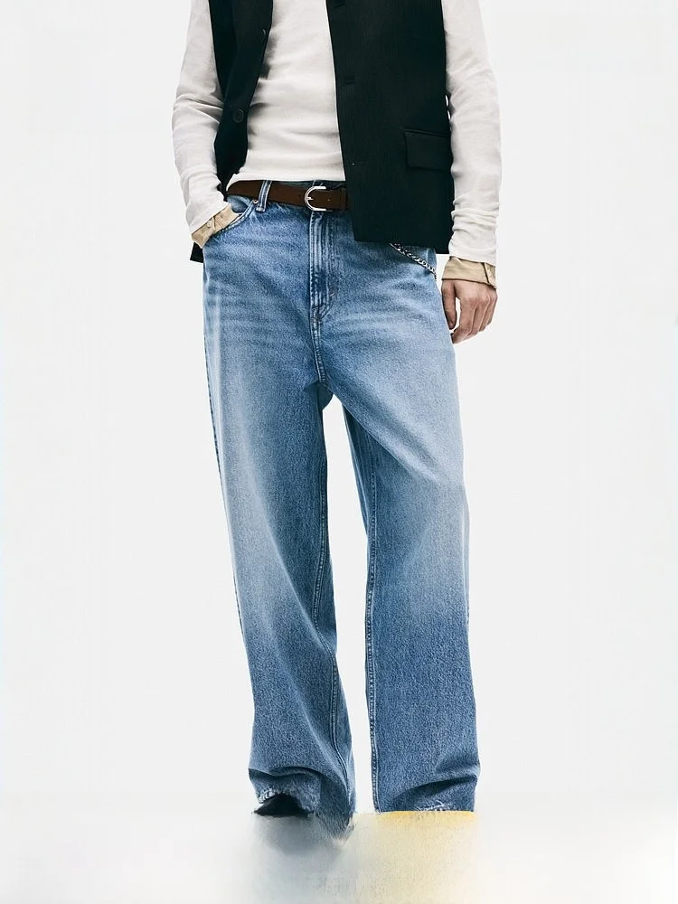 H&M Men's Vintage Washed Cotton Loose Leggings Summer Denim Jeans Bell Bottoms Long Pants Comfortable Breathable Casual Trousers
H&M Men's Vintage Washed Cotton Loose Leggings Summer Denim Jeans Bell Bottoms Long Pants Comfortable Breathable Casual Trousers
