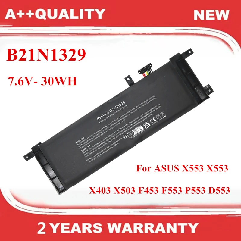 Новый аккумулятор для ноутбука B21N1329 для ASUS X553 X553 X403 X503 F453 F553 P553 D553 X553M X553B X403M X503M F453MA F553M P553MA D553M
Новый аккумулятор для ноутбука B21N1329 для ASUS X553 X553 X403 X503 F453 F553 P553 D553 X553M X553B X403M X503M F453MA F553M P553MA D553M