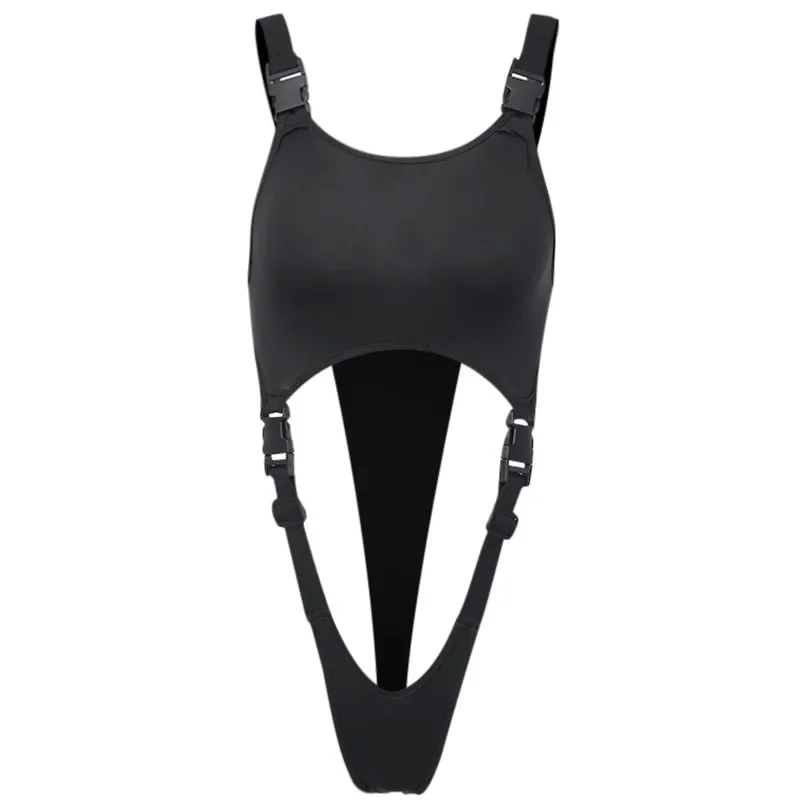 Sleeveless Hollow Out Tight and Sexy Buckle Belt Jumpsuit for Women, Round Neck Buckle Shoulder Strap Tight Jumpsuit Bodysuit
Sleeveless Hollow Out Tight and Sexy Buckle Belt Jumpsuit for Women, Round Neck Buckle Shoulder Strap Tight Jumpsuit Bodysuit