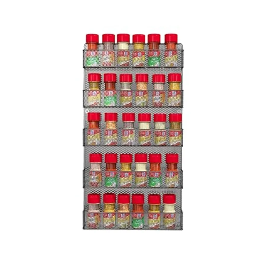SPICE RACKS Organizer - Country Rustic Wire Style - Great Storage for Pantry Cabinet and Kitchen - Wall Mounted 5 Tier Shelves
SPICE RACKS Organizer - Country Rustic Wire Style - Great Storage for Pantry Cabinet and Kitchen - Wall Mounted 5 Tier Shelves