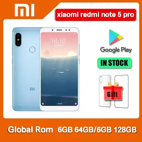 Telefono cellulare originale Xiaomi Redmi Note 5 pro 6GB 128GB Dual SIM 5.99 ''12MP + 5MP + 13MP Snapdragon 636 Octa-Core 4G