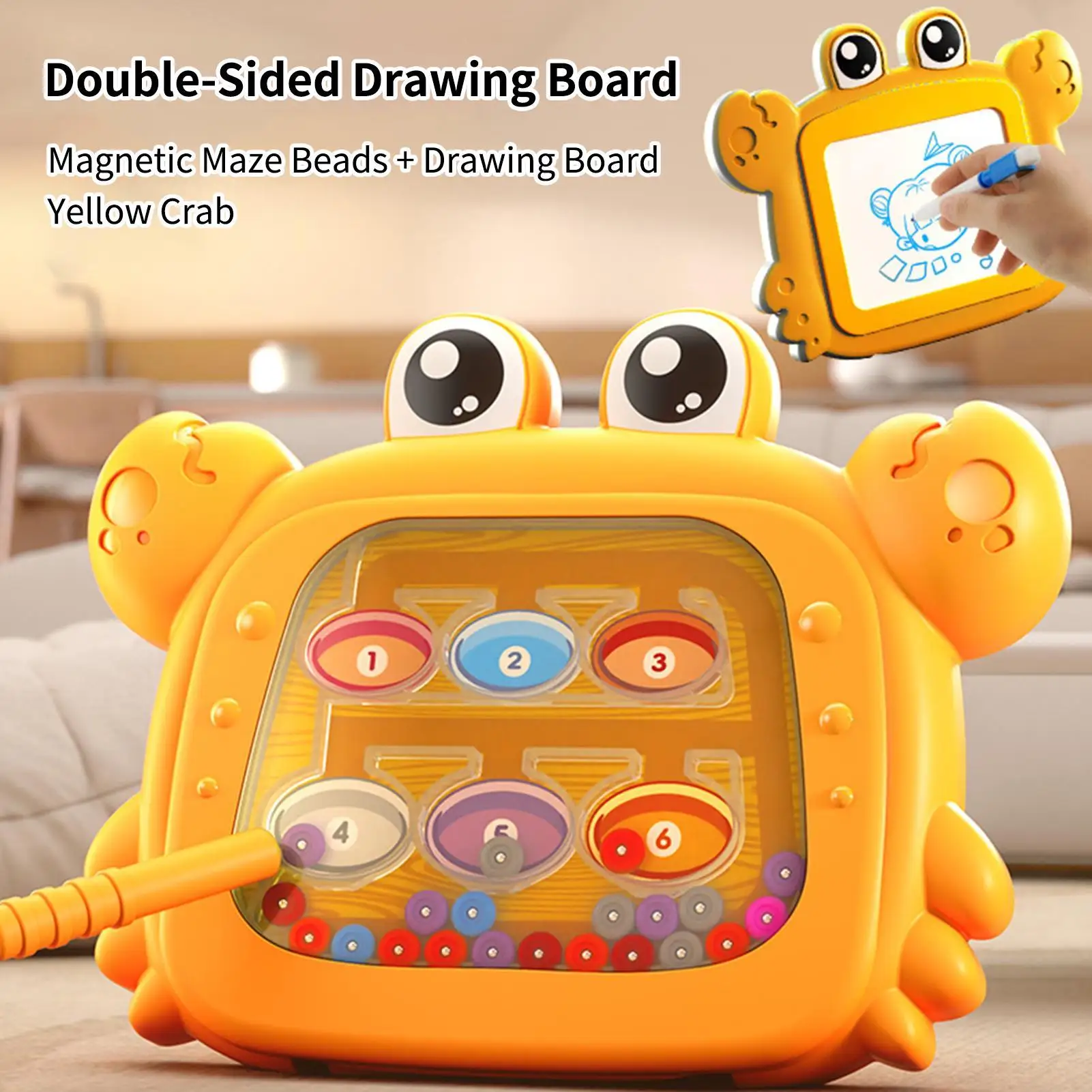 Магнитная доска для рисования Монтессори для детей с магнитными шариками и ручкой, большая доска-краб для рисования, развивающая игрушка для детей
Магнитная доска для рисования Монтессори для детей с магнитными шариками и ручкой, большая доска-краб для рисования, развивающая игрушка для детей