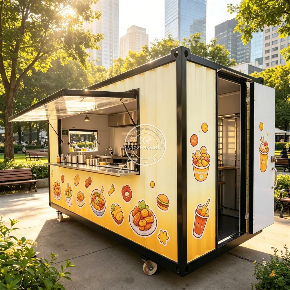 Durable Mobile Container Bar Outdoor Food Shop Snack Trailer Prefabricated Container Restaurant Fully Equipped
Durable Mobile Container Bar Outdoor Food Shop Snack Trailer Prefabricated Container Restaurant Fully Equipped