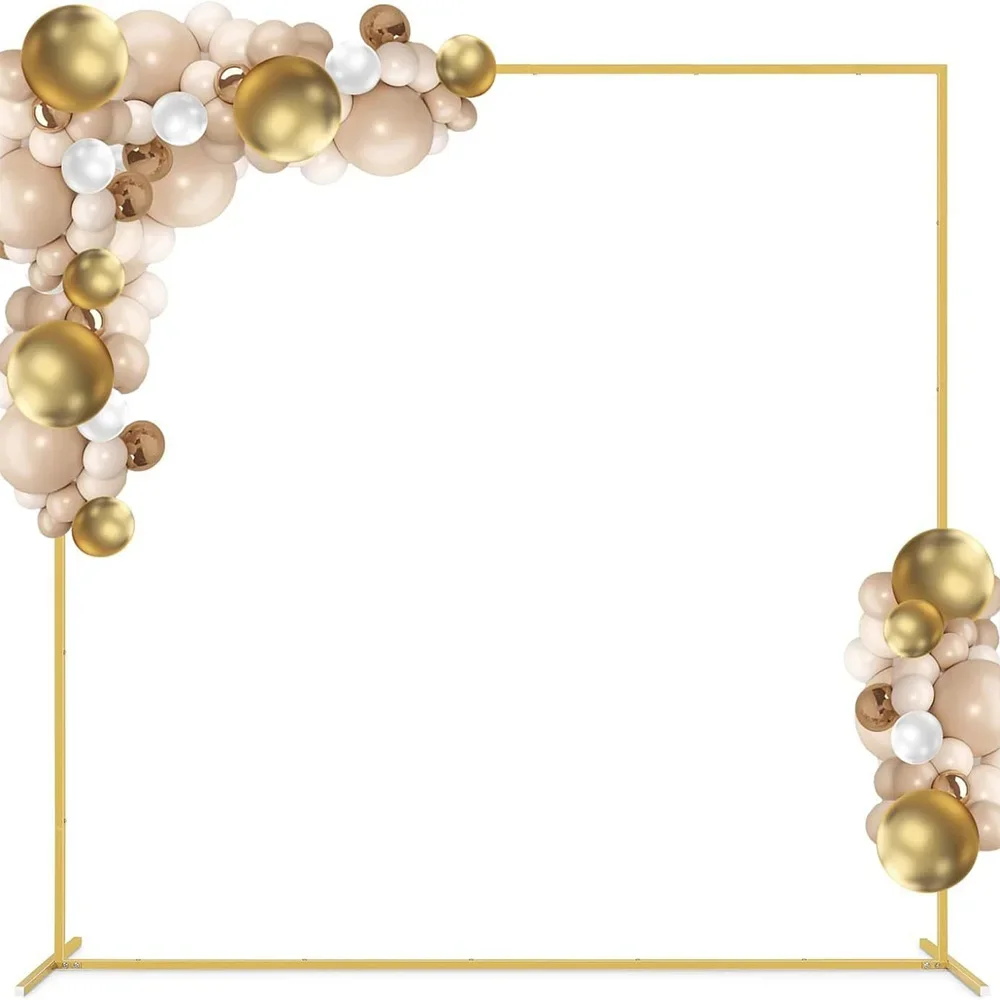 Runtow 1pc 150x200/200x200cm Metal Wedding Arch Stand , Gold Frame Decoration for Birthday Bridal Shower Engagement Party
Runtow 1pc 150x200/200x200cm Metal Wedding Arch Stand , Gold Frame Decoration for Birthday Bridal Shower Engagement Party