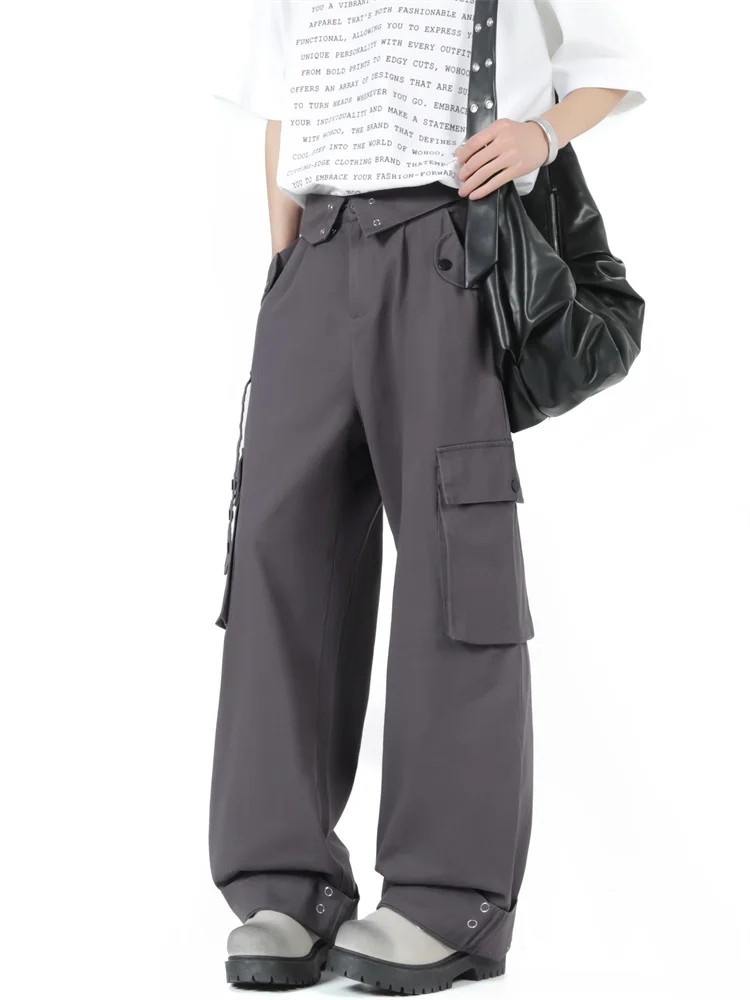 American High Street Sle Work Pants Men's Street Sle Buttoned Multiple kets Loose Slimming Wide Leg Long Trousers
American High Street Sle Work Pants Men's Street Sle Buttoned Multiple kets Loose Slimming Wide Leg Long Trousers