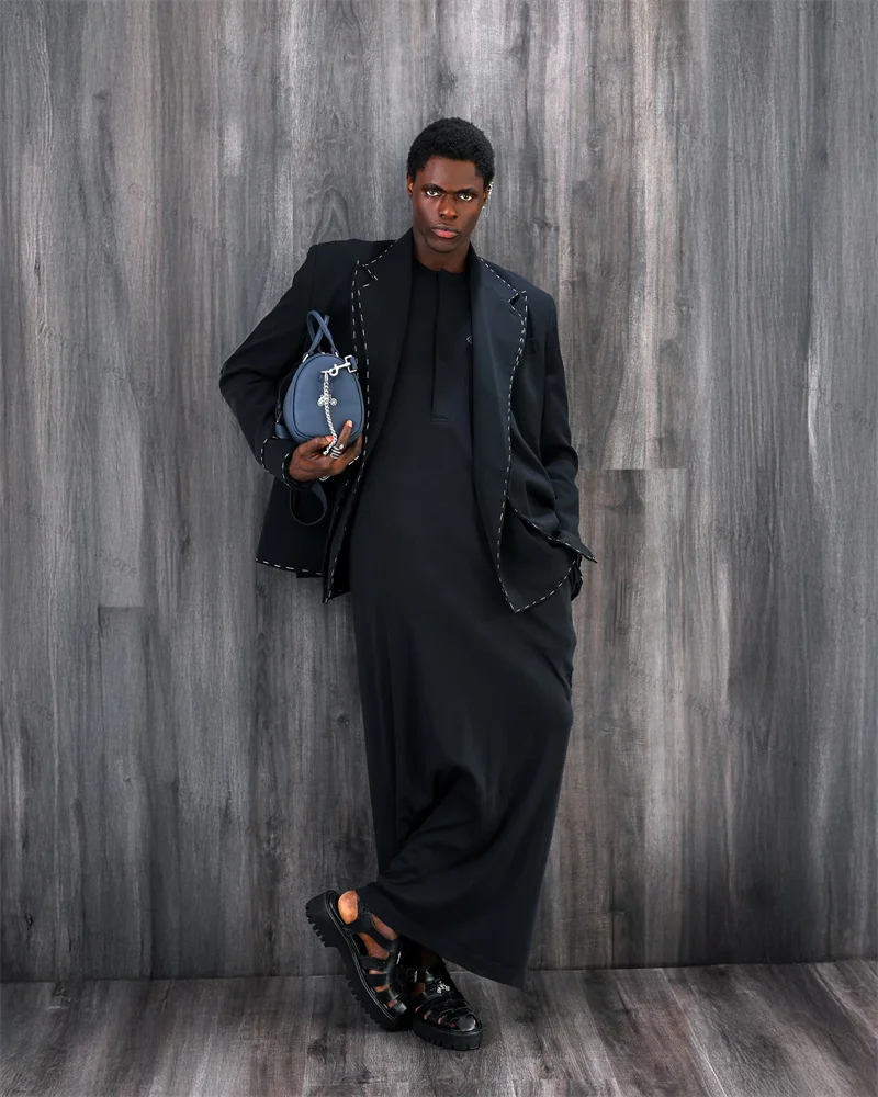 Black Men Suit Set 2 Pcs Blazer+Long Robes Cotton Wedding Tuxedo Formal Business Office Jacket Prom Coat Customized
Black Men Suit Set 2 Pcs Blazer+Long Robes Cotton Wedding Tuxedo Formal Business Office Jacket Prom Coat Customized
