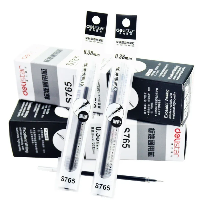 20PCS S765 Gel Pen Refill 0.38mm Black Full Needle Gel Pen Ink Refills
20PCS S765 Gel Pen Refill 0.38mm Black Full Needle Gel Pen Ink Refills