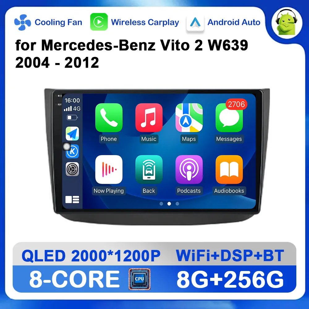 10 inch for Mercedes-Benz Vito 2 W639 2004 - 2012 Android System Car Radio Video Multimedia Player DSP Stereo WiFi BT Auto Tools
10 inch for Mercedes-Benz Vito 2 W639 2004 - 2012 Android System Car Radio Video Multimedia Player DSP Stereo WiFi BT Auto Tools